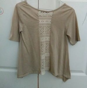 Beige lace shirt